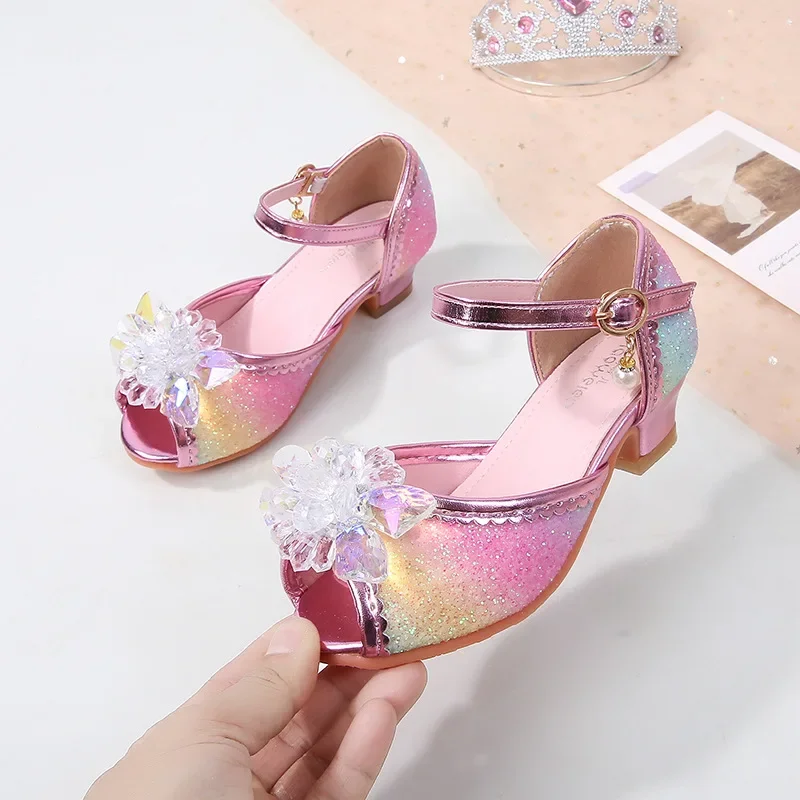 Girl's High Heel Shoes Luxury Rhinestone Children's Sandals Wedding Party Versatile Kids Fashion Princess Causal Dresses Sandals
Girl's High Heel Shoes Luxury Rhinestone Children's Sandals Wedding Party Versatile Kids Fashion Princess Causal Dresses Sandals