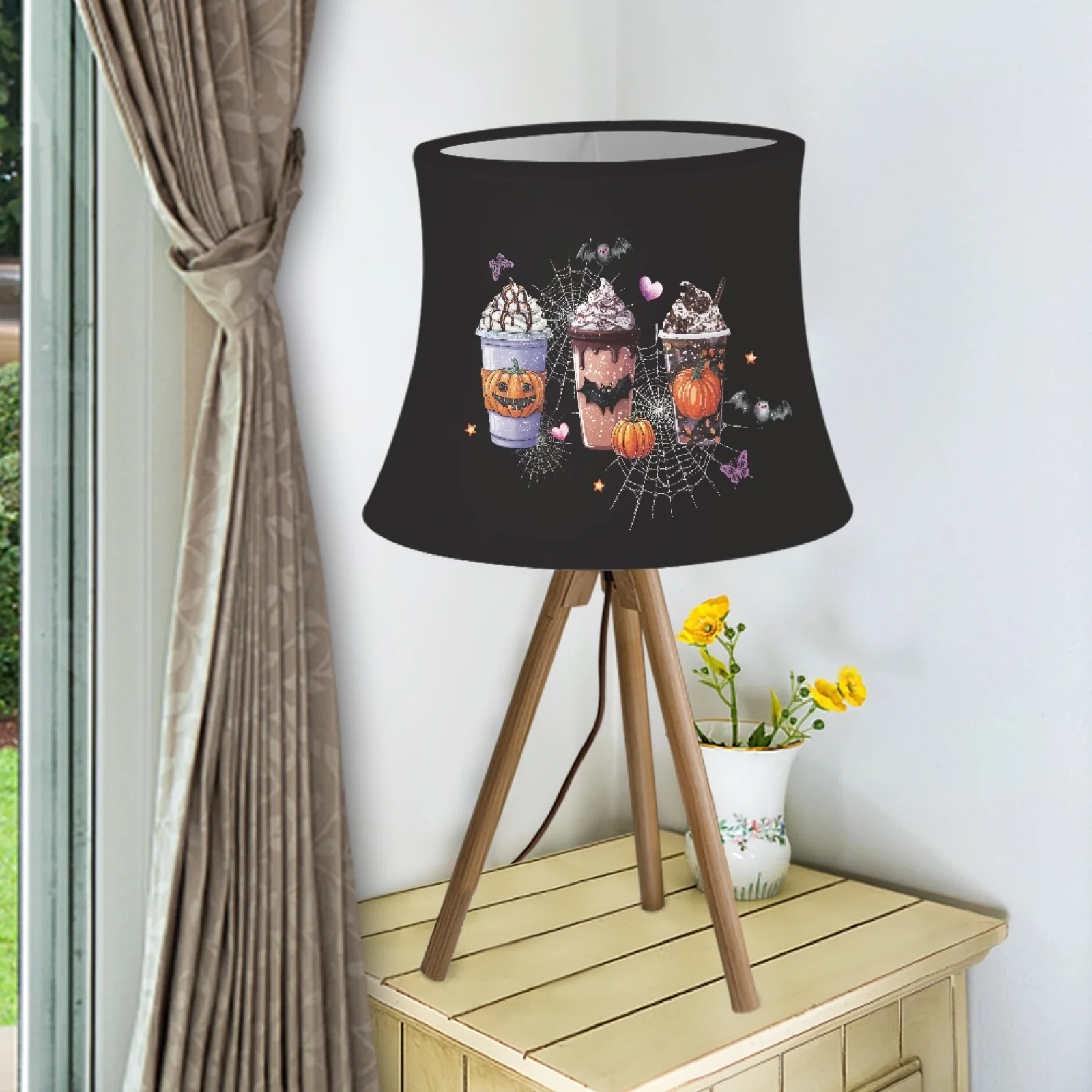 Ткань для абажура для настольной лампы, чехлы для абажуров для гостиной, Хэллоуин, мороженое, 3D принт, эластичная ткань 
Ткань для абажура для настольной лампы, чехлы для абажуров для гостиной, Хэллоуин, мороженое, 3D принт, эластичная ткань