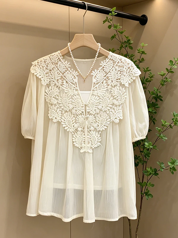 Summer 2026 New Style Lace Trim V-Neck Design Sense Blouse Fat MM Belly Covering Chiffon Top Strap Two-Piece Set Women's Clot...
Summer 2026 New Style Lace Trim V-Neck Design Sense Blouse Fat MM Belly Covering Chiffon Top Strap Two-Piece Set Women's Clot...