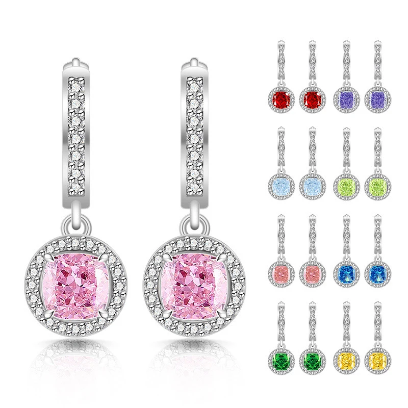 Exquisite 925 silver ice flower cut princess round earrings - This exquisite jewelry piece is perfect for ladies to wear at fash
Exquisite 925 silver ice flower cut princess round earrings - This exquisite jewelry piece is perfect for ladies to wear at fash