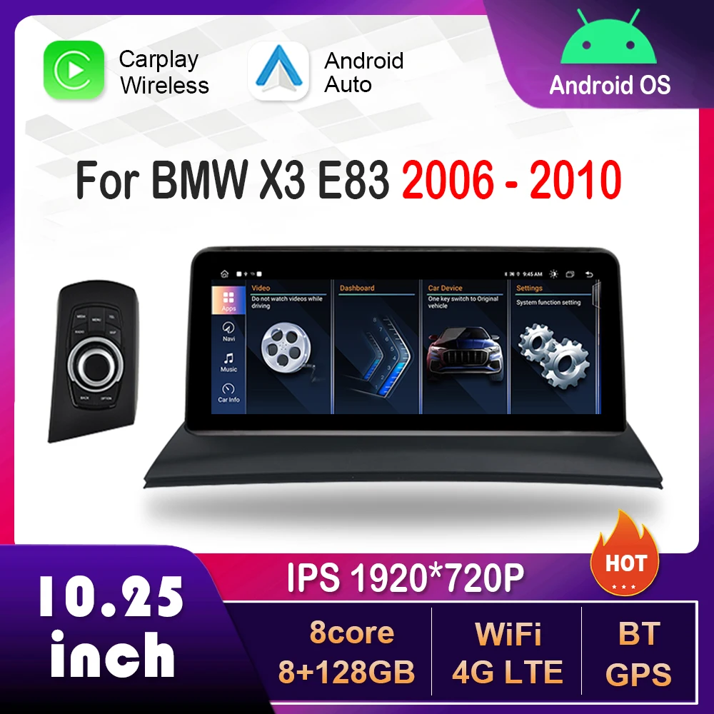 10.25 inch 1920*720P HD Touch Screen for BMW X3 E83 2006 - 2010 DSP Stereo GPS 4G WiFi Android Car Radio Multimedia Player
10.25 inch 1920*720P HD Touch Screen for BMW X3 E83 2006 - 2010 DSP Stereo GPS 4G WiFi Android Car Radio Multimedia Player