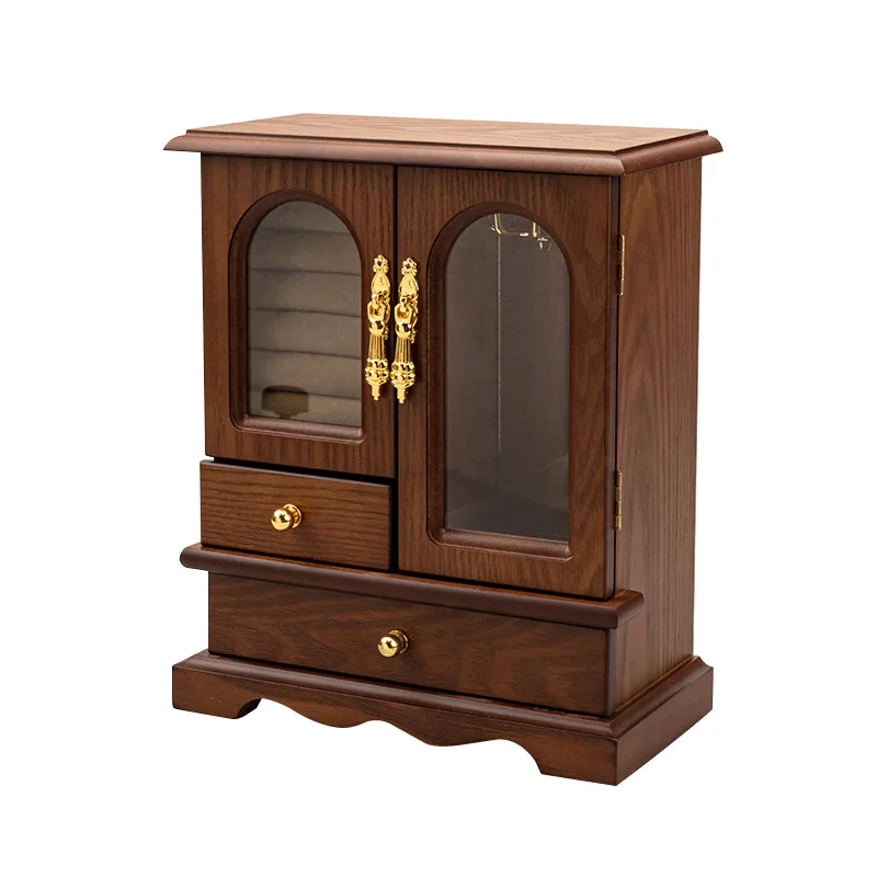Retro jewelry box, light luxury, high-end solid wood storage box, jewelry display cabinet, desktop finishing box, birthday gift.
Retro jewelry box, light luxury, high-end solid wood storage box, jewelry display cabinet, desktop finishing box, birthday gift.