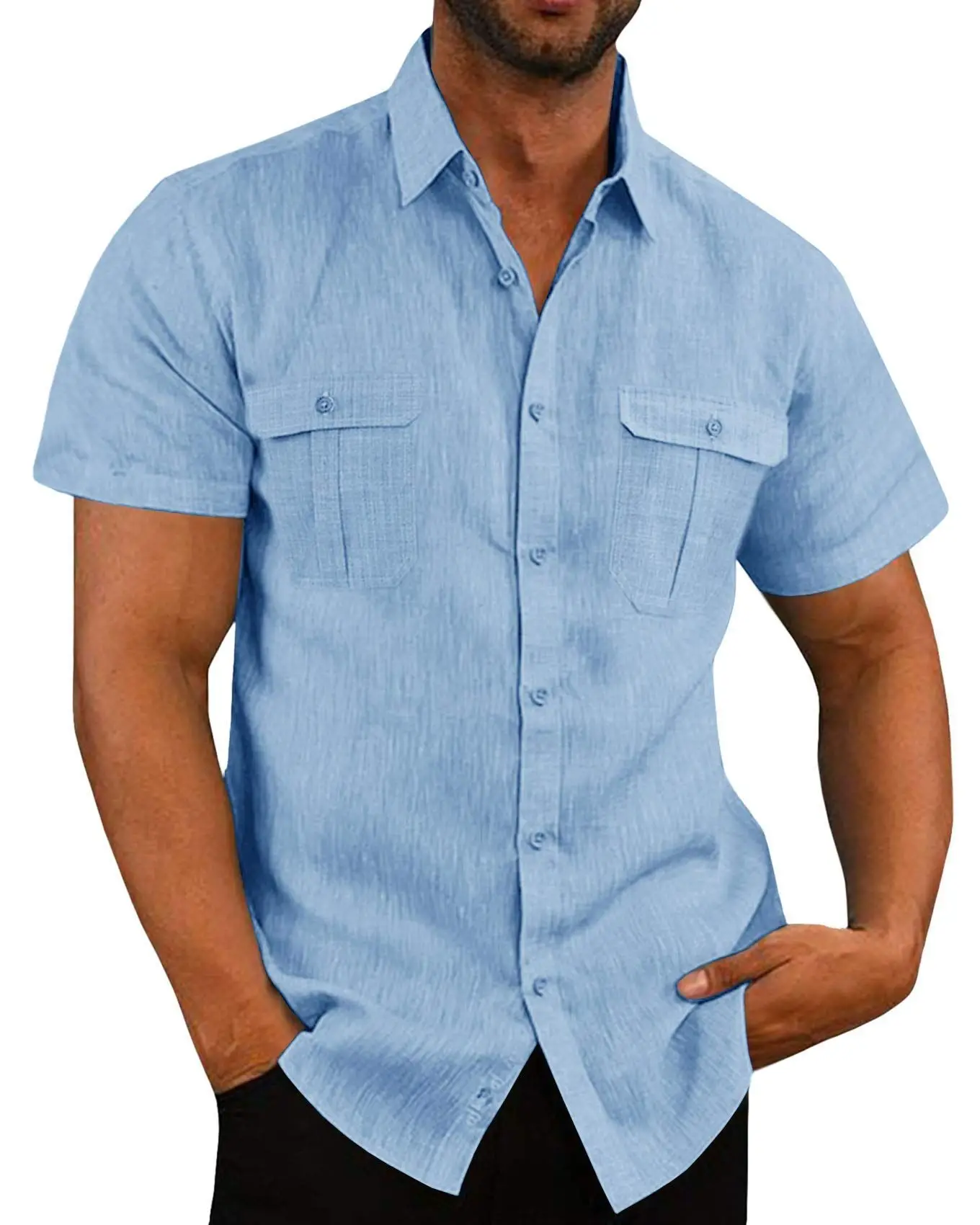 Cotton Linen Hot Sale Men Short-Sleeved Shirts Summer Solid Color Stand-Up Collar Casual Beach Style Plus SizeMale Shirts M-5XL
Cotton Linen Hot Sale Men Short-Sleeved Shirts Summer Solid Color Stand-Up Collar Casual Beach Style Plus SizeMale Shirts M-5XL