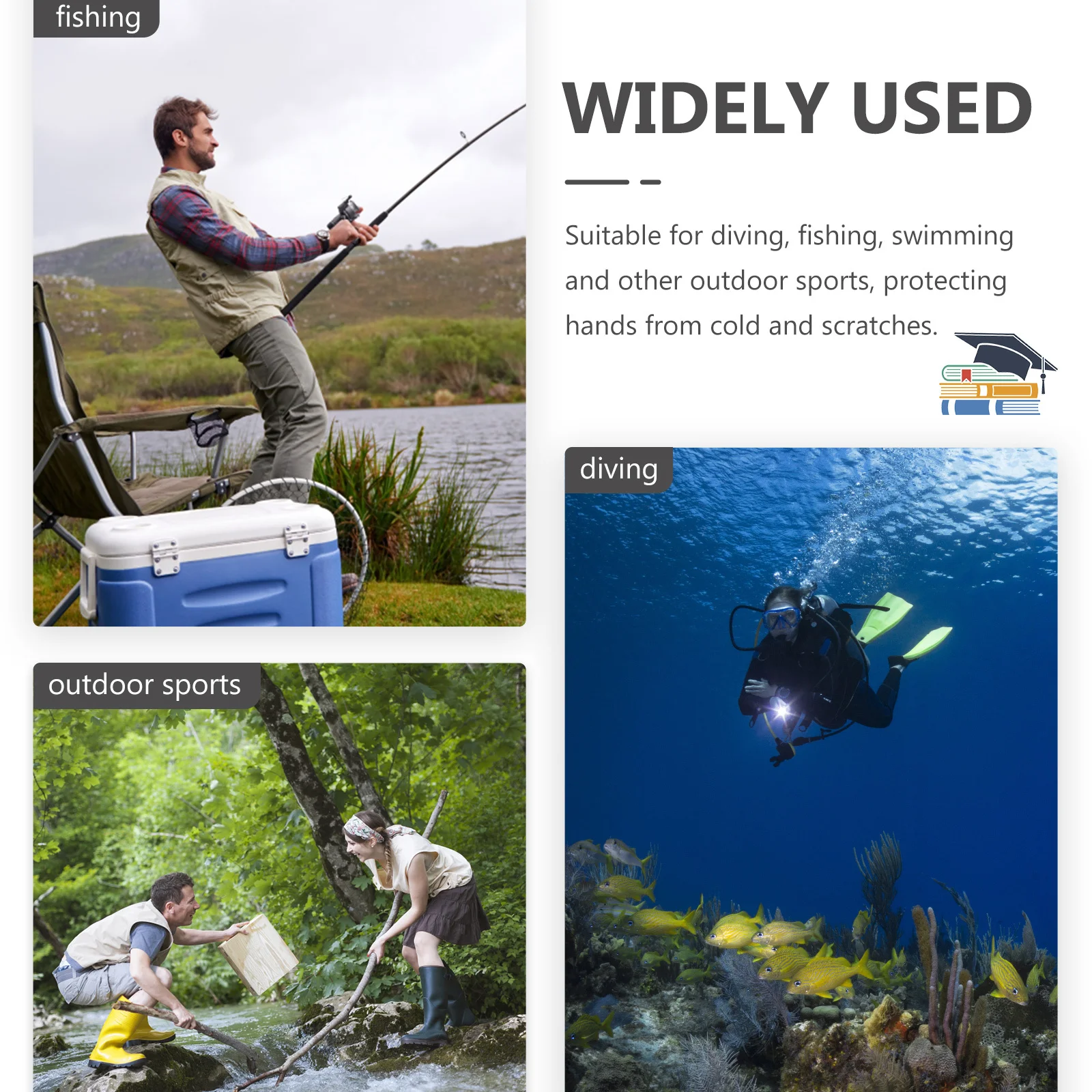 1Pair Warm Protective Gloves Outdoor Diving Non Slip Wear Resistant Gloves Suitable for Fishing Swimming Sports 
1Pair Warm Protective Gloves Outdoor Diving Non Slip Wear Resistant Gloves Suitable for Fishing Swimming Sports