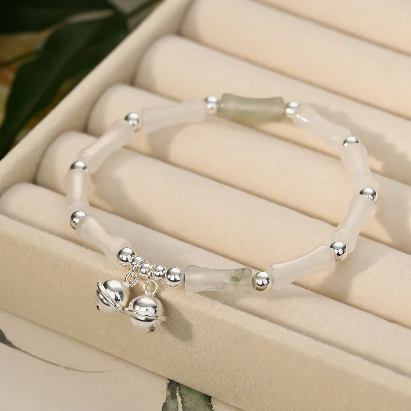 925 Sterling Silver Hetian Jade Bell Bracelet Light Luxury Small Bamboo String 2023 New Bracelet Bestie Hand Jewelry
925 Sterling Silver Hetian Jade Bell Bracelet Light Luxury Small Bamboo String 2023 New Bracelet Bestie Hand Jewelry