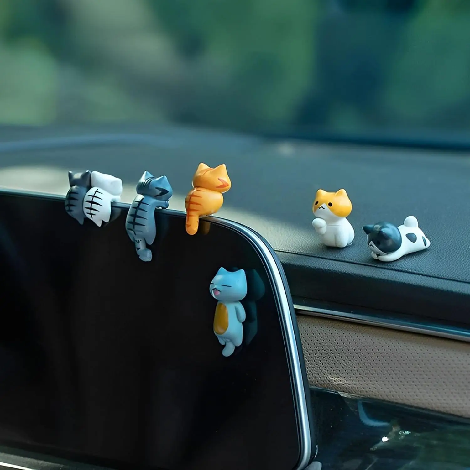 6 Pcs Cute Resin Cat Car Dashboard Decorations with Adhesive Strips for Interior Ornament
6 Pcs Cute Resin Cat Car Dashboard Decorations with Adhesive Strips for Interior Ornament