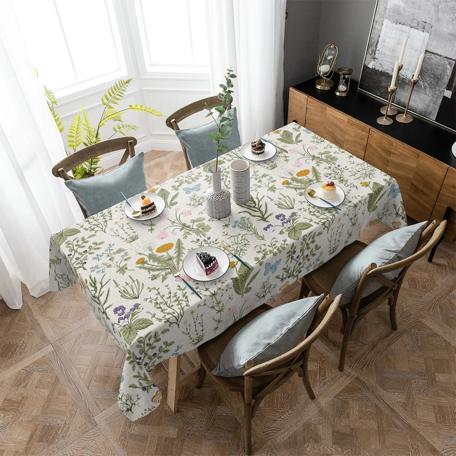 Vintage Herbaceous Floral Butterfly Flower Waterproof Tablecloth Party Decorations Rectangle Table Cloth Kitchen Table Decor
Vintage Herbaceous Floral Butterfly Flower Waterproof Tablecloth Party Decorations Rectangle Table Cloth Kitchen Table Decor