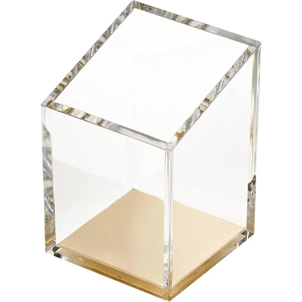 Acrylic pen and pencil holder - Modern trapezoidal design -3 "square w/ 3.5" front and 4.5 "back - Gold
Acrylic pen and pencil holder - Modern trapezoidal design -3 "square w/ 3.5" front and 4.5 "back - Gold