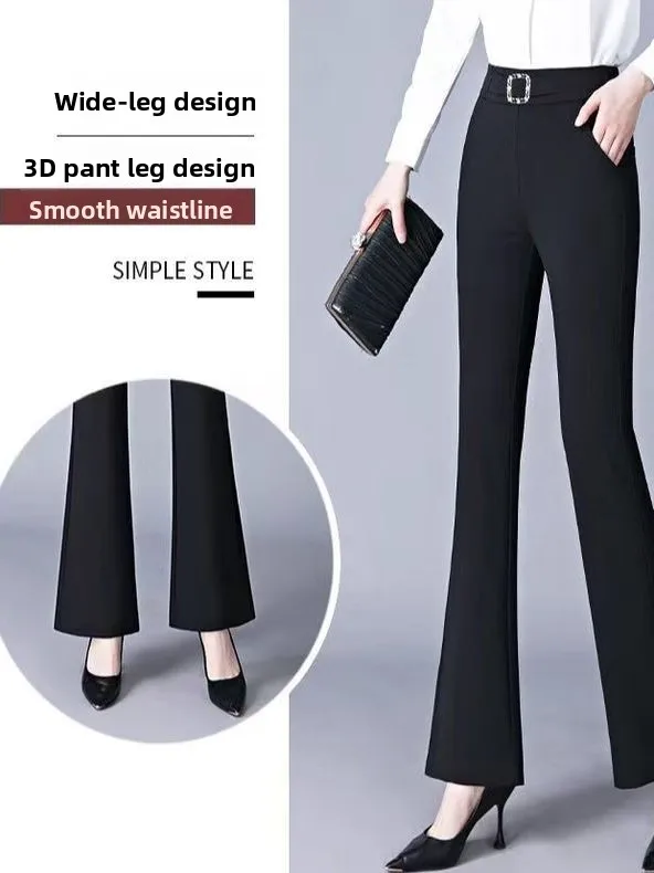 Брюки с высокой талией, эффект удлиненных ног, эластичные, стройнящие, больших размеров, универсальные, весна-осень, новые, деловые, для офиса
Брюки с высокой талией, эффект удлиненных ног, эластичные, стройнящие, больших размеров, универсальные, весна-осень, новые, деловые, для офиса