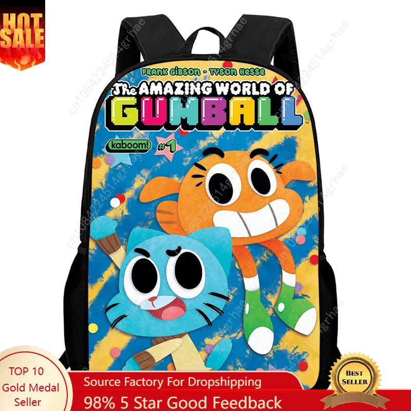 Nylon Backpack The Amazing World of Gumball Print School Bag for Boys Girls Children Backpack with Cartoon Softback and Durable
Nylon Backpack The Amazing World of Gumball Print School Bag for Boys Girls Children Backpack with Cartoon Softback and Durable
