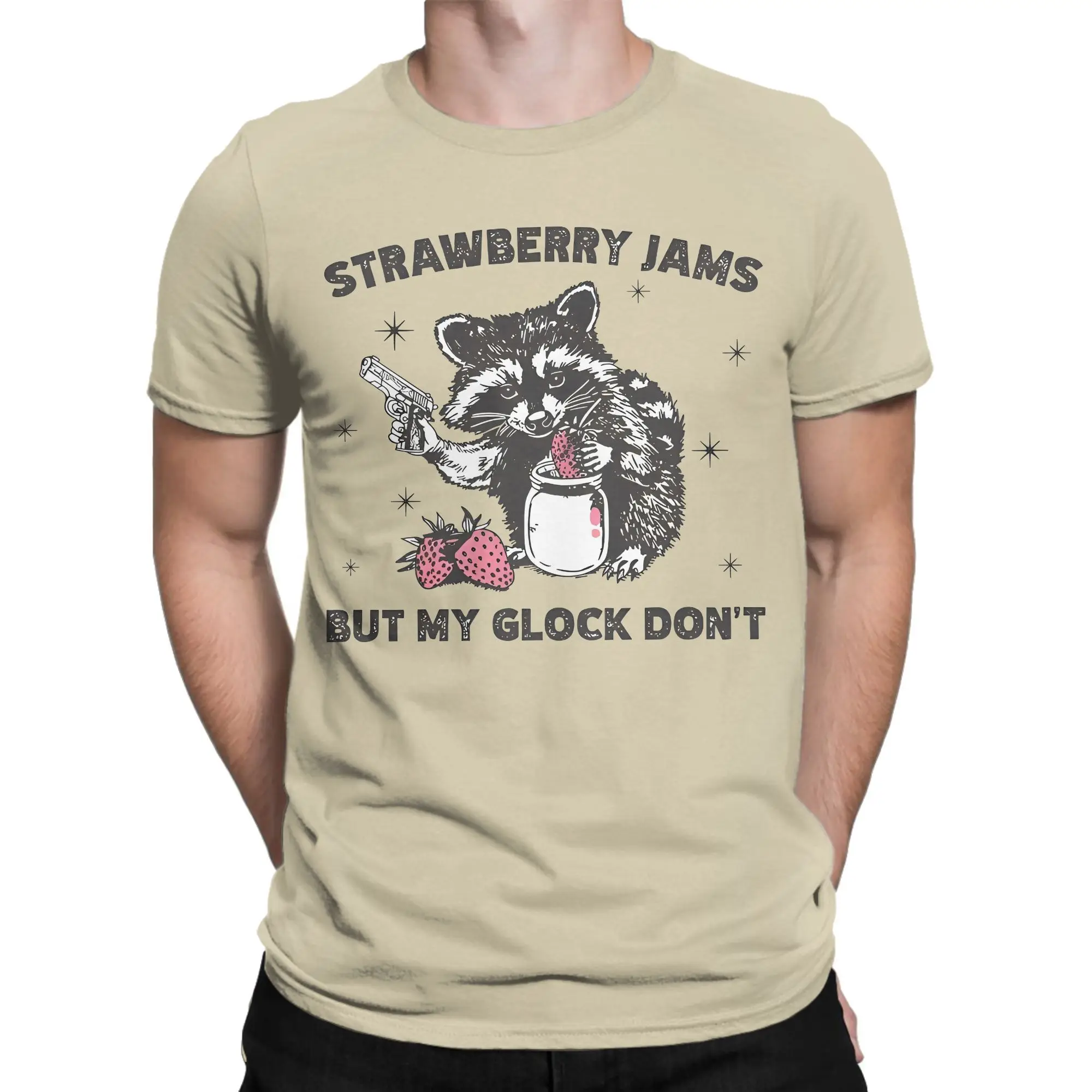 Strawberry Jams But My Glock Dont Funny Cute Raccon Tee Shirt for Men Women Gift Idea T Shirts 100% Cotton Clothing
Strawberry Jams But My Glock Dont Funny Cute Raccon Tee Shirt for Men Women Gift Idea T Shirts 100% Cotton Clothing