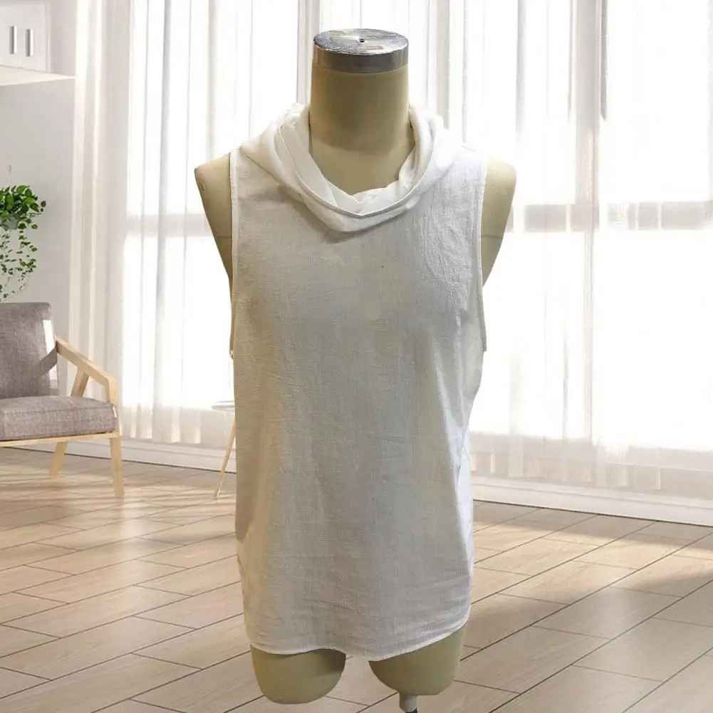 Solid Color Hooded Vest Men's Sleeveless Hooded Fitness Vests Breathable Solid Color Streetwear for Summer Workouts Men White
Solid Color Hooded Vest Men's Sleeveless Hooded Fitness Vests Breathable Solid Color Streetwear for Summer Workouts Men White