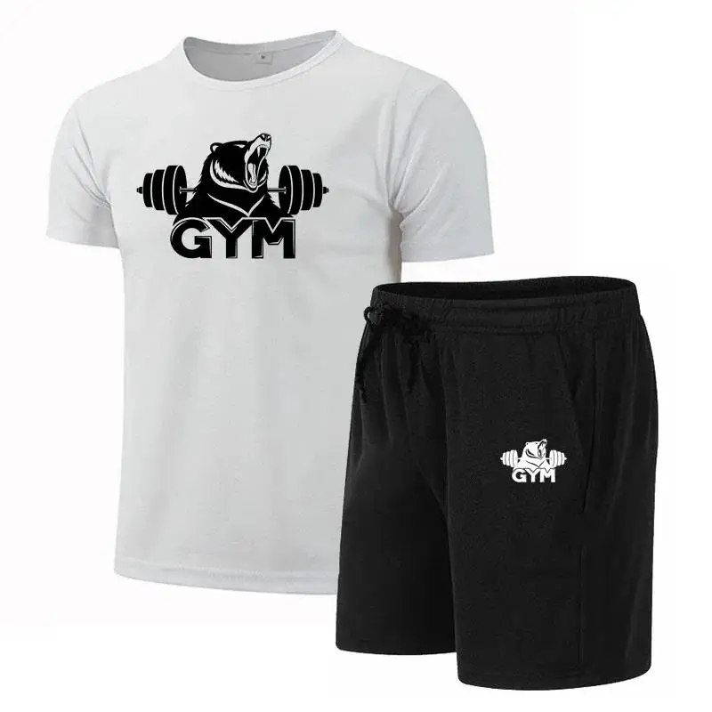 New Quick Drying Sports Suit Short Sleeve T-Shirt + Shorts 2 Piece Set Summer Men's Fitness Fashion Casual Sportswear
New Quick Drying Sports Suit Short Sleeve T-Shirt + Shorts 2 Piece Set Summer Men's Fitness Fashion Casual Sportswear