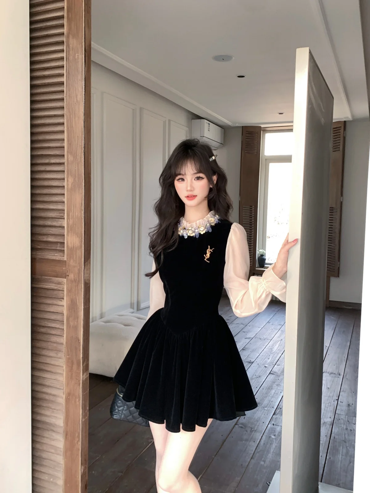 Ele Velvet Bla Dr Hepburn Sle High Waist Bell Sve Par Daily Wear Polyester Fiber ort Skirt Length
Ele Velvet Bla Dr Hepburn Sle High Waist Bell Sve Par Daily Wear Polyester Fiber ort Skirt Length