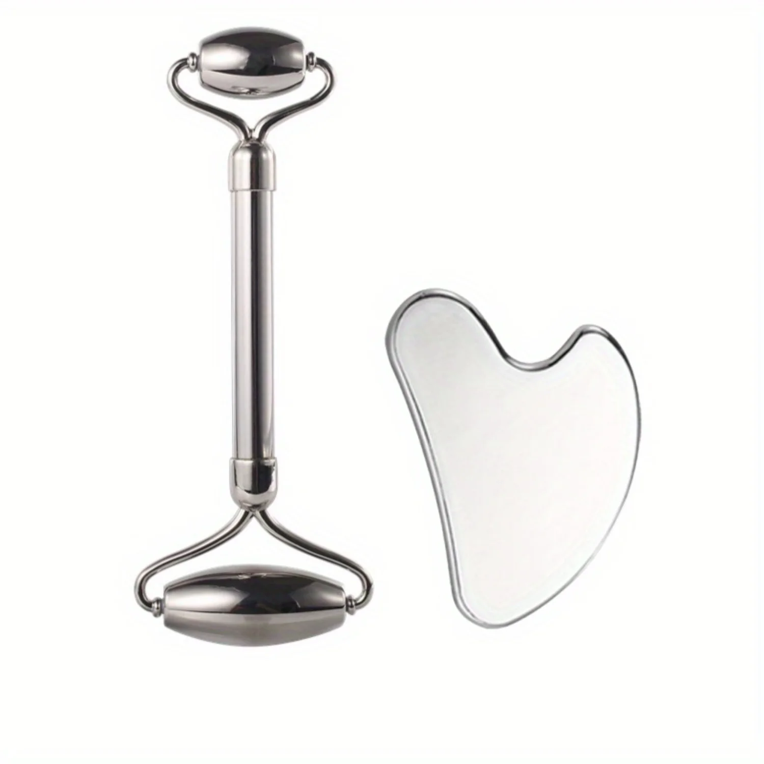 2pcs/set 304 Stainless Steel Facial Beauty Massage Roller & Gua Sha Tool - Double Head Eye Roller for Skin Care - Face, Eye, and
2pcs/set 304 Stainless Steel Facial Beauty Massage Roller & Gua Sha Tool - Double Head Eye Roller for Skin Care - Face, Eye, and