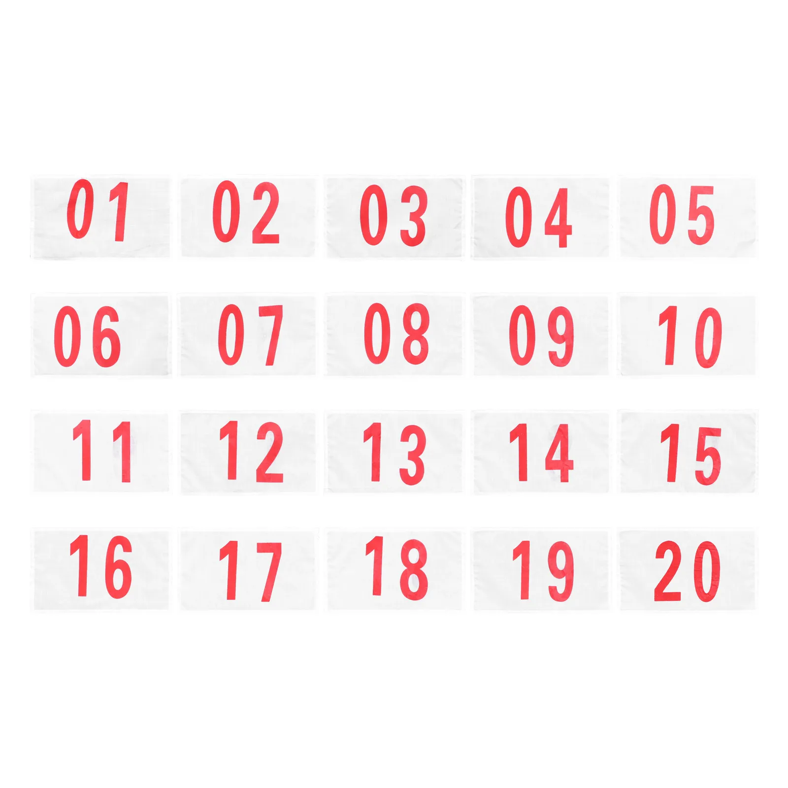 20Pcs Number Bibs High-Class Polyester Cotton Race Bibs for Running Sports Events Marathon Competition Referee
20Pcs Number Bibs High-Class Polyester Cotton Race Bibs for Running Sports Events Marathon Competition Referee