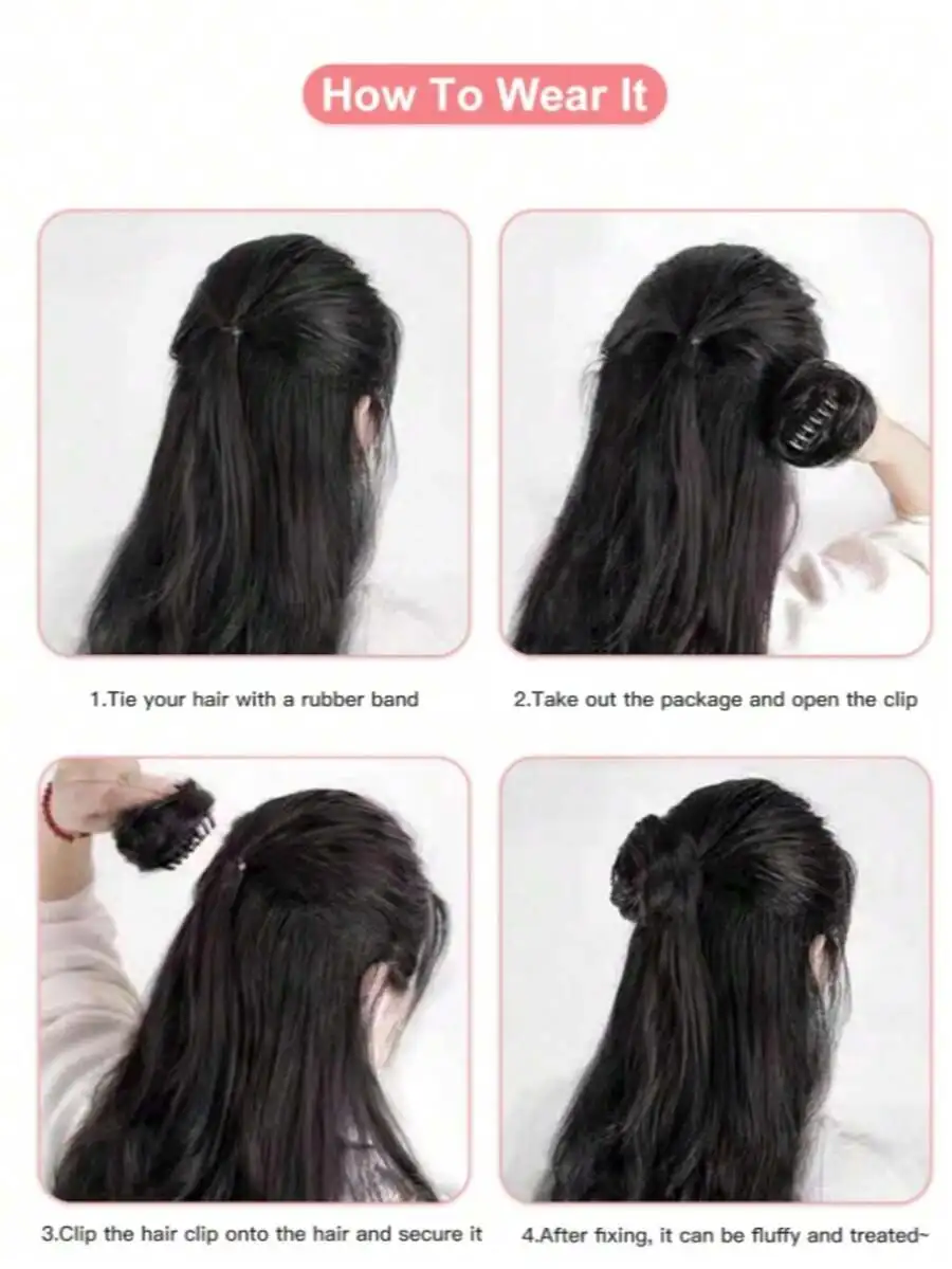 Womens Synthetic Hair Bun Claw Clip High-Temperature Fiber Fluffy Messy Bun Hair Accessory
Womens Synthetic Hair Bun Claw Clip High-Temperature Fiber Fluffy Messy Bun Hair Accessory