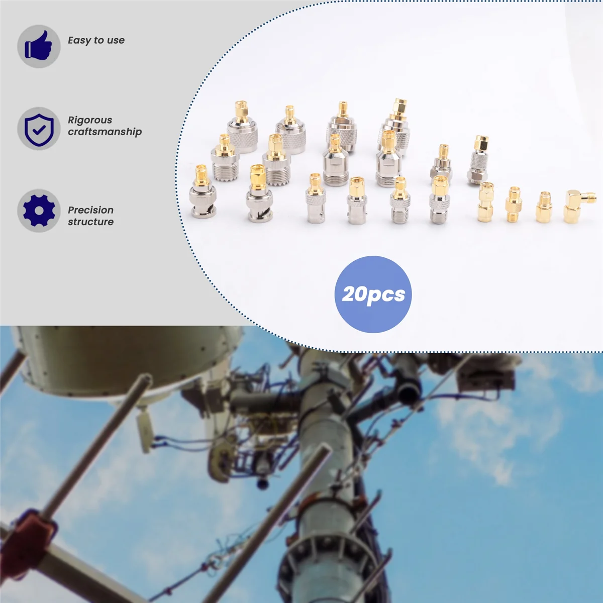 SMA to SMA BNC N F UHF Type Connectors Kits RF Adapter 20 Type,SMA Female to F Male,SMA Female to F Female HOT
SMA to SMA BNC N F UHF Type Connectors Kits RF Adapter 20 Type,SMA Female to F Male,SMA Female to F Female HOT