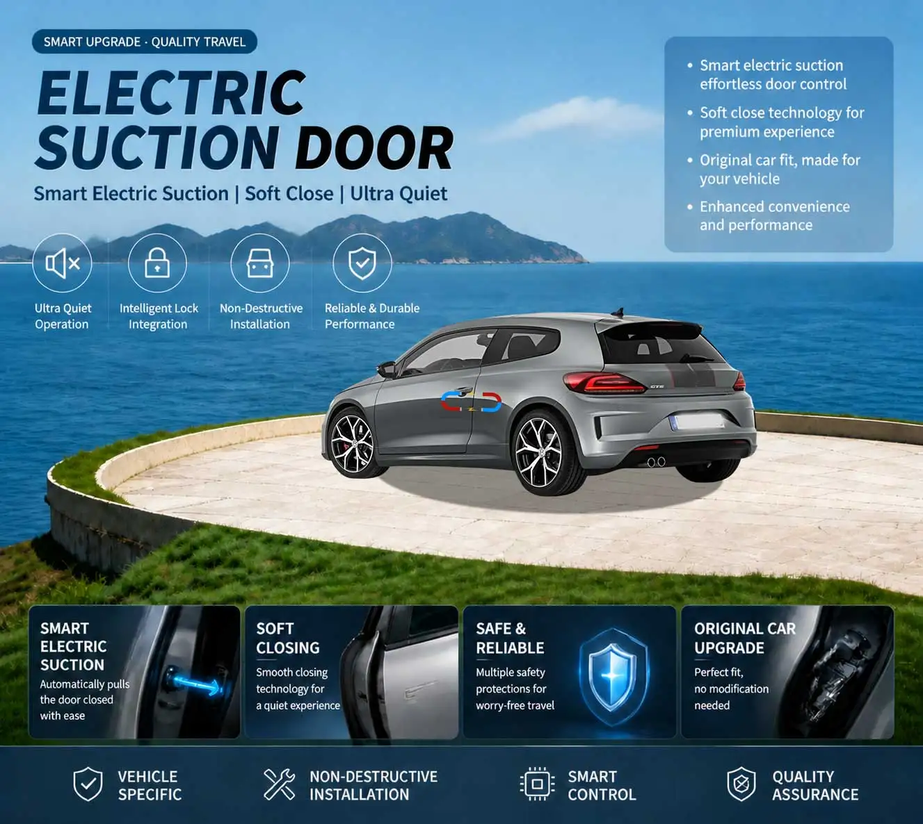 Car-Specific Auto Soft Close Door & Electric Tailgate Modification Kit for Volkswagen VW Scirocco GTS 2015-2017
Car-Specific Auto Soft Close Door & Electric Tailgate Modification Kit for Volkswagen VW Scirocco GTS 2015-2017