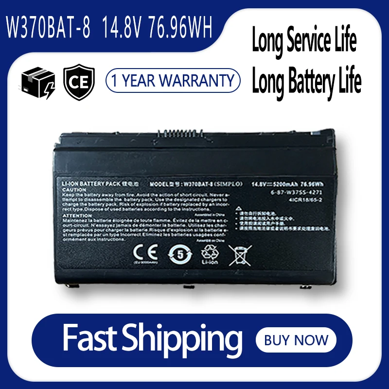 New Suitable for Raytheon G150TB G150TH G150TC 6-87-W37SS-427 W370BAT-8 Laptop Battery
New Suitable for Raytheon G150TB G150TH G150TC 6-87-W37SS-427 W370BAT-8 Laptop Battery
