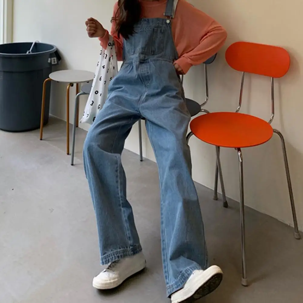 Casual Square Collar Overalls Women's Wide-leg Denim Bib Overalls with Adjustable Straps Pockets Casual for Spring for Women
Casual Square Collar Overalls Women's Wide-leg Denim Bib Overalls with Adjustable Straps Pockets Casual for Spring for Women