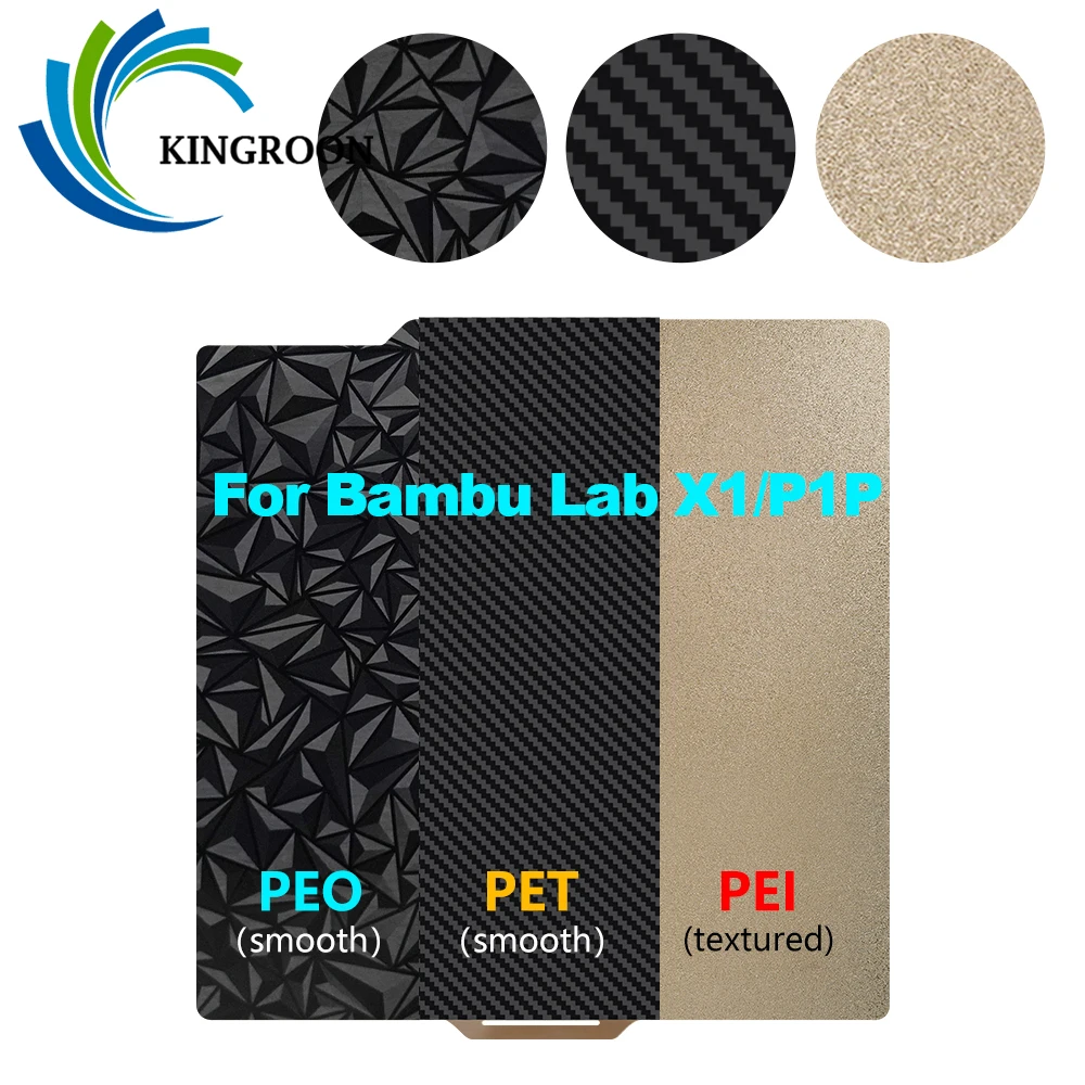 Double Side Build Plate Texture PEI+ Smooth PEO Heated Bed PET /PEI+PEI 257x257mm Spring Steel Sheet For Bambu Lab x1 p1p
Double Side Build Plate Texture PEI+ Smooth PEO Heated Bed PET /PEI+PEI 257x257mm Spring Steel Sheet For Bambu Lab x1 p1p