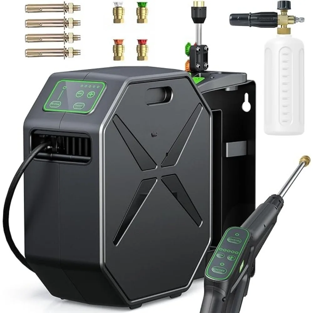 5500PSI Max Wall-Mounted Pressure Washer, Electric Pressure Washer, Remote Controlled Power Washer with 100ft Replaceable
5500PSI Max Wall-Mounted Pressure Washer, Electric Pressure Washer, Remote Controlled Power Washer with 100ft Replaceable
