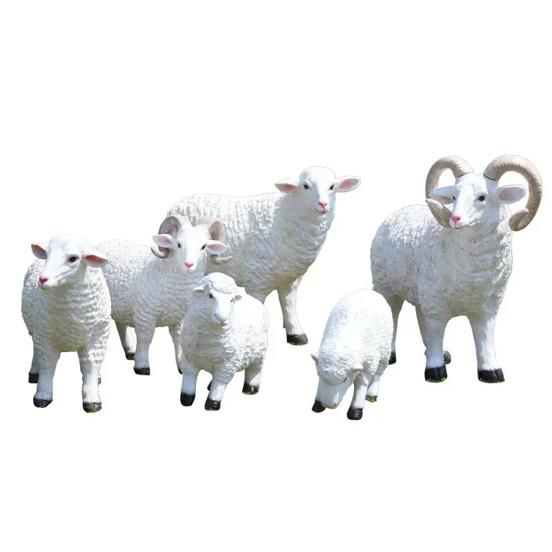 Simulated sheep ornament outdoor fiberglass animal sculpture garden landscape real estate community farm decoration
Simulated sheep ornament outdoor fiberglass animal sculpture garden landscape real estate community farm decoration