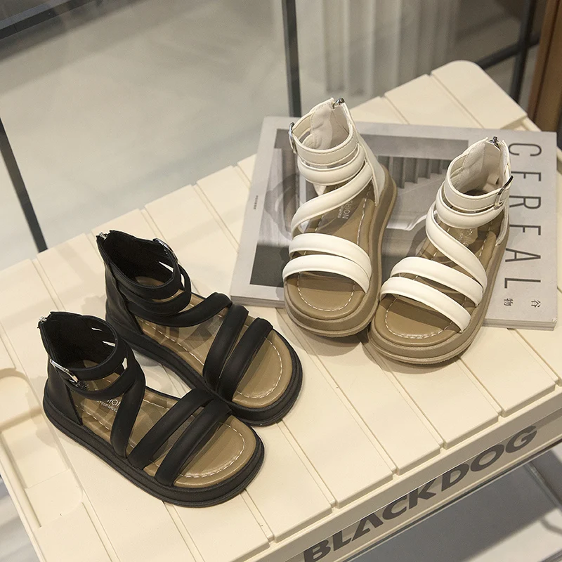 Kids Sandals with Back Zipper Girls Roman Sandals Metal Decoration 2025 Summer New Children Beach Shoes Princess Style Ins Trend
Kids Sandals with Back Zipper Girls Roman Sandals Metal Decoration 2025 Summer New Children Beach Shoes Princess Style Ins Trend