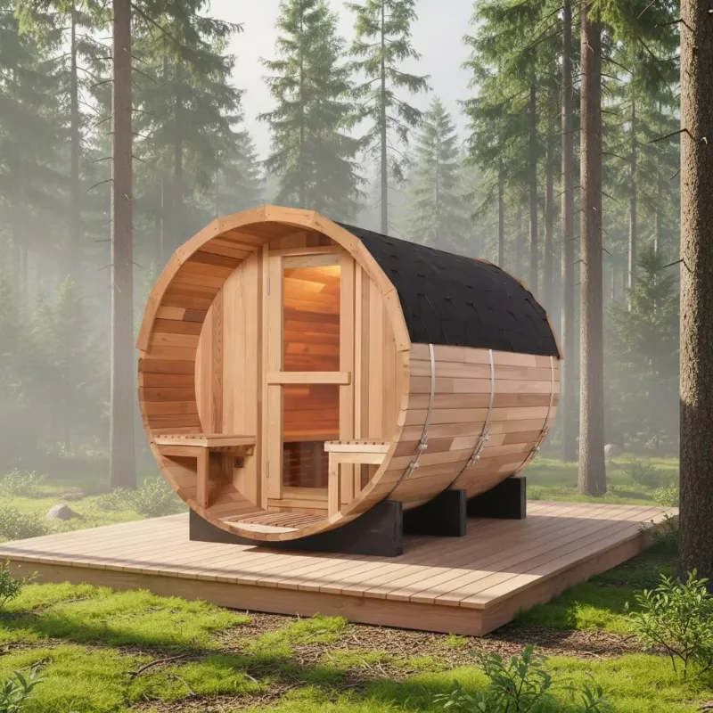 Customized Outdoor Traditional 6 Person Hemlock Wooden Barrel Sauna Dry Steam Sauna with Heating Stove
Customized Outdoor Traditional 6 Person Hemlock Wooden Barrel Sauna Dry Steam Sauna with Heating Stove