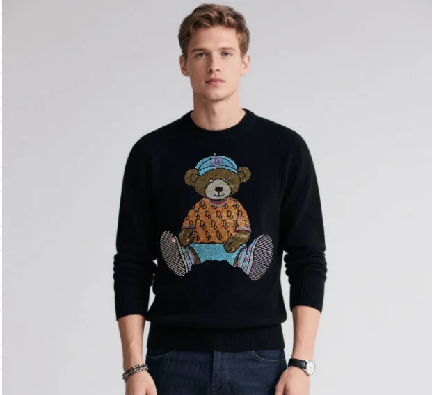 Man brand BORUNKE designer top Pullovers New Fashion Rhinestones Pullover sweater Men drop shipping
Man brand BORUNKE designer top Pullovers New Fashion Rhinestones Pullover sweater Men drop shipping