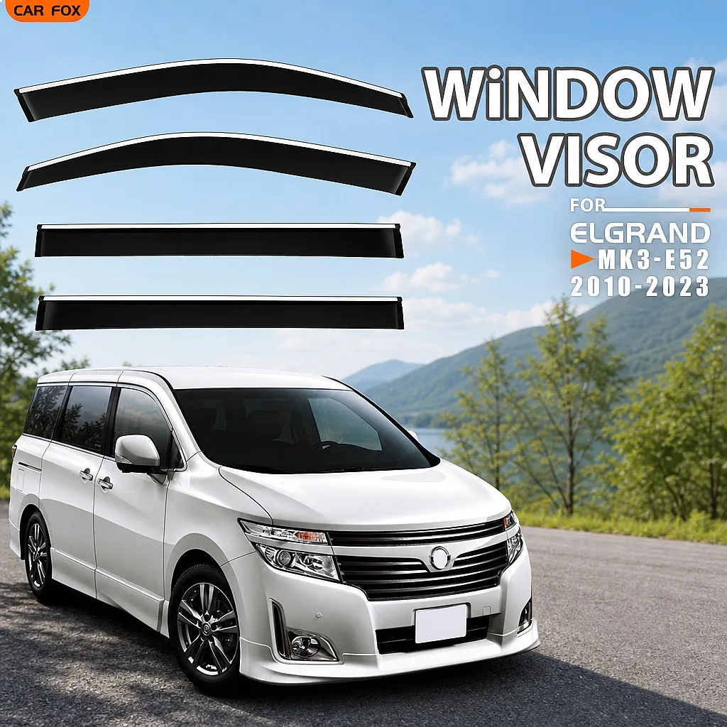 For Nissan Elgrand 2010-2023 Window Visor Rain Sun Shade Side Deflector Shield Car Auto Accessories
For Nissan Elgrand 2010-2023 Window Visor Rain Sun Shade Side Deflector Shield Car Auto Accessories