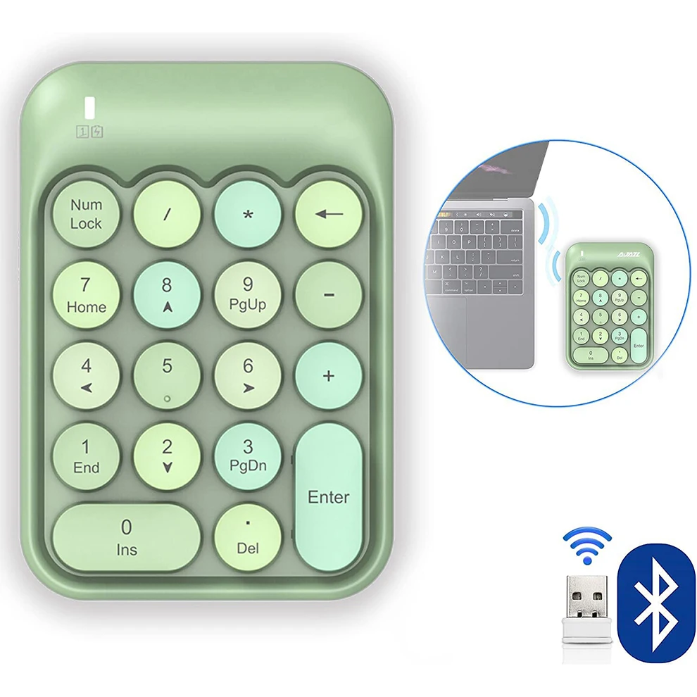 Wireless Number Keyboard 2.4GHz Wireless Number Keyboard Style Round Key Cap Numpad 18 Keys Portable Number Keyboard
Wireless Number Keyboard 2.4GHz Wireless Number Keyboard Style Round Key Cap Numpad 18 Keys Portable Number Keyboard