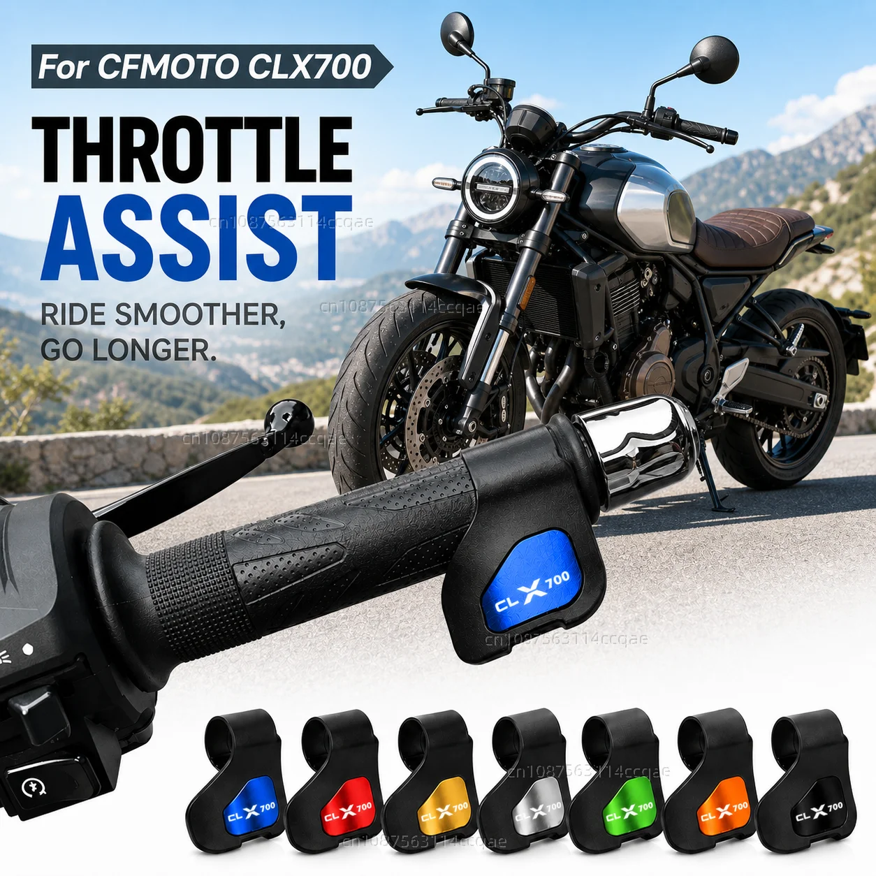 For CFMOTO CLX700 700CLX 700 CLX Sport Heritage 2021-2026 Motorcycle Throttle Assistant Clip Labor Saver Acceleration CNC New
For CFMOTO CLX700 700CLX 700 CLX Sport Heritage 2021-2026 Motorcycle Throttle Assistant Clip Labor Saver Acceleration CNC New