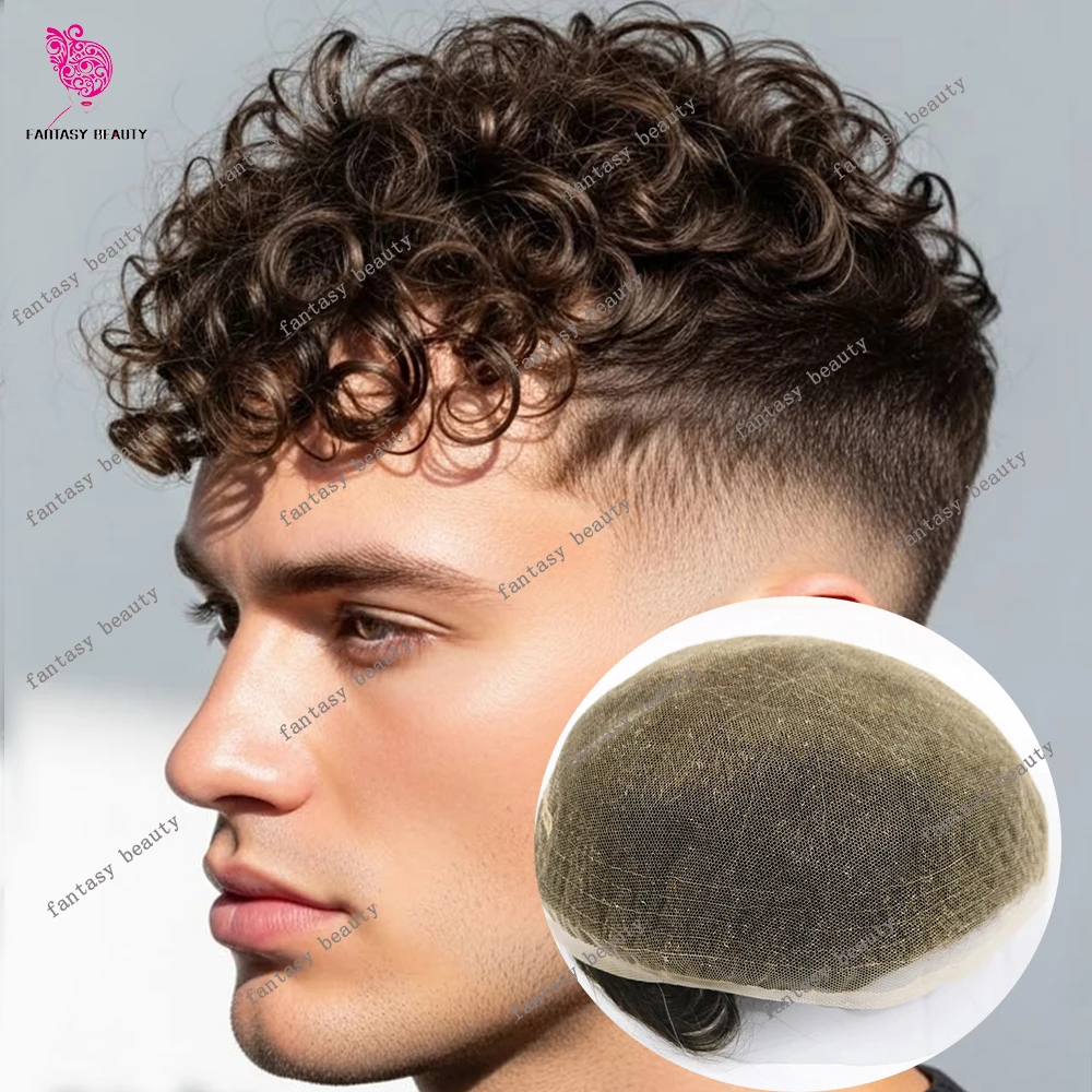 Light Brown Grey Black 20mm Curly Bleach Knots Full Swiss Lace Human Hair Man's Hair Afro System Prosthesis Toupee Natural Hair
Light Brown Grey Black 20mm Curly Bleach Knots Full Swiss Lace Human Hair Man's Hair Afro System Prosthesis Toupee Natural Hair