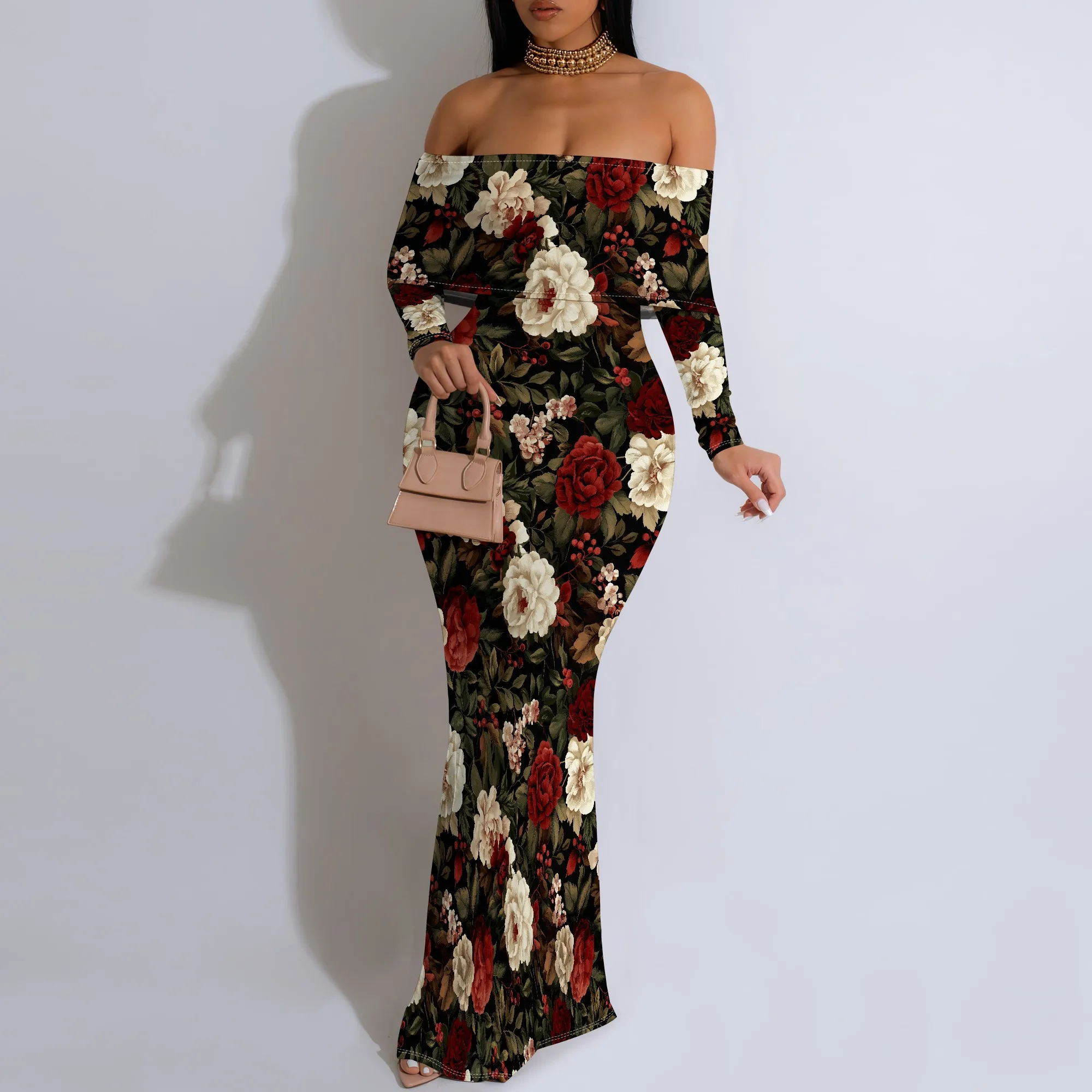 Women's Off Shoulder Elegant Maxi Dresses Long Sleeve Bodycon Evening Party Cocktail Dress
Women's Off Shoulder Elegant Maxi Dresses Long Sleeve Bodycon Evening Party Cocktail Dress
