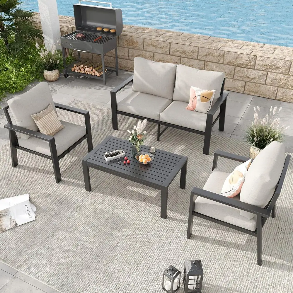 Patio Furniture Sets Metal Outdoor Furniture Set with Cushion AllWeather Sectional Sofa with Coffee Table for for Backyard, Gar
Patio Furniture Sets Metal Outdoor Furniture Set with Cushion AllWeather Sectional Sofa with Coffee Table for for Backyard, Gar