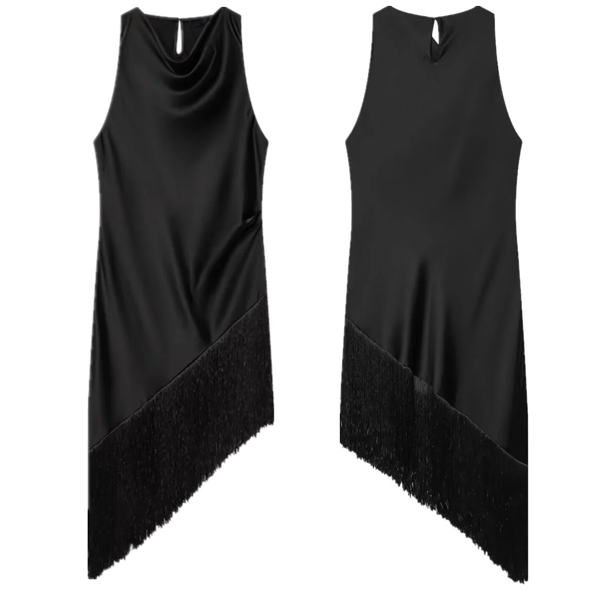 Jenny&Dave Minimalist Satin Tassel Patchwork Asymmetrical Dress Women Summer Dress Elegant Party Dresses Vestidos Womens Dresses
Jenny&Dave Minimalist Satin Tassel Patchwork Asymmetrical Dress Women Summer Dress Elegant Party Dresses Vestidos Womens Dresses