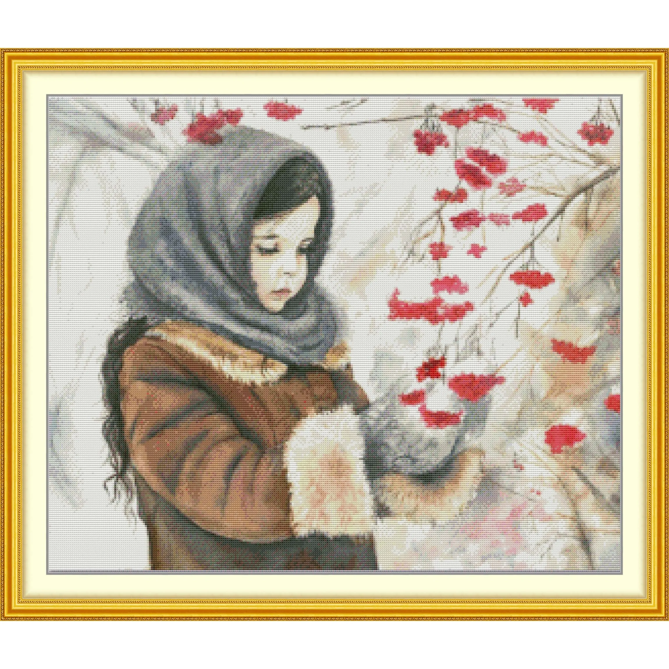 Soulgift News Pre-Printed Cross Stitch Kit, Stamped Aida Fabric with DMC Threads, Embroidery Kit - Picking Red-paddle Berries
Soulgift News Pre-Printed Cross Stitch Kit, Stamped Aida Fabric with DMC Threads, Embroidery Kit - Picking Red-paddle Berries