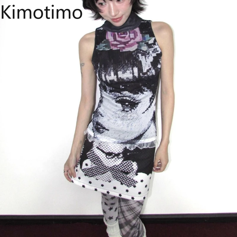 Kimotimo Harajuku Graphic Print Mesh Half High Collar Tanks Women Y2k Aesthetic Slim Fit Off Shoulder Vest Vintage Corset Top
Kimotimo Harajuku Graphic Print Mesh Half High Collar Tanks Women Y2k Aesthetic Slim Fit Off Shoulder Vest Vintage Corset Top