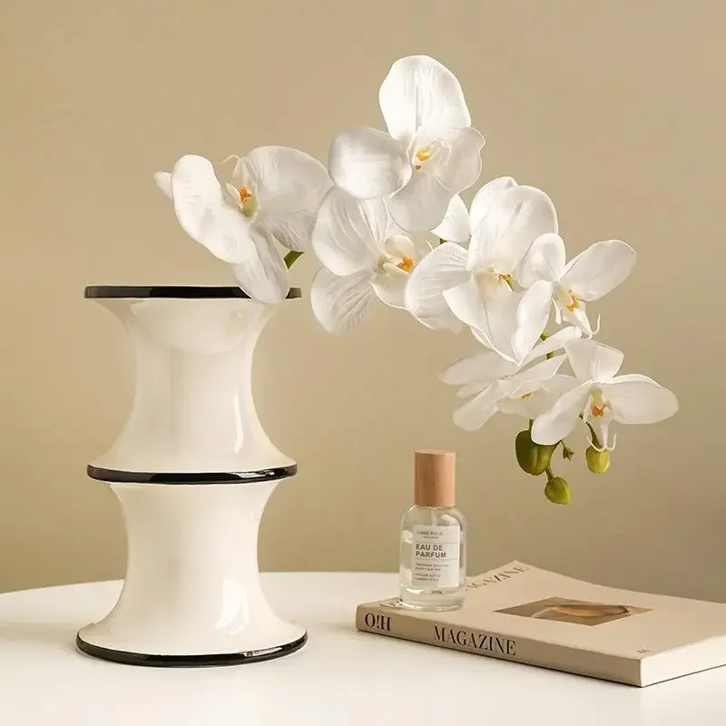 z Minimalist modern bamboo joint color blocking ceramic vase For Home Decoration 
z Minimalist modern bamboo joint color blocking ceramic vase For Home Decoration