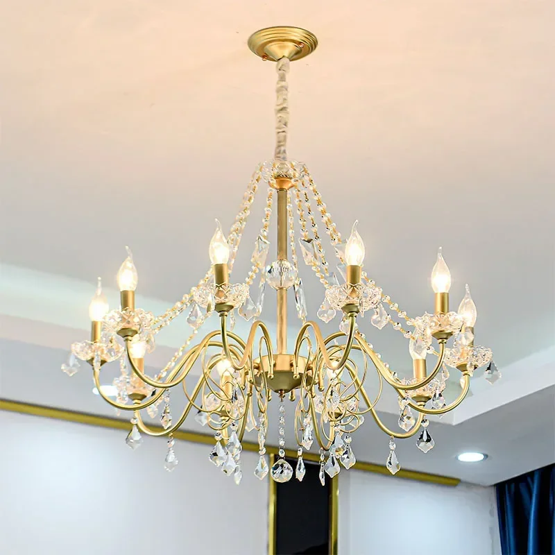 GHEUVNJ Light luxury crystal chandelier, European and American style, minimalist modern living room light,dining room li
GHEUVNJ Light luxury crystal chandelier, European and American style, minimalist modern living room light,dining room li