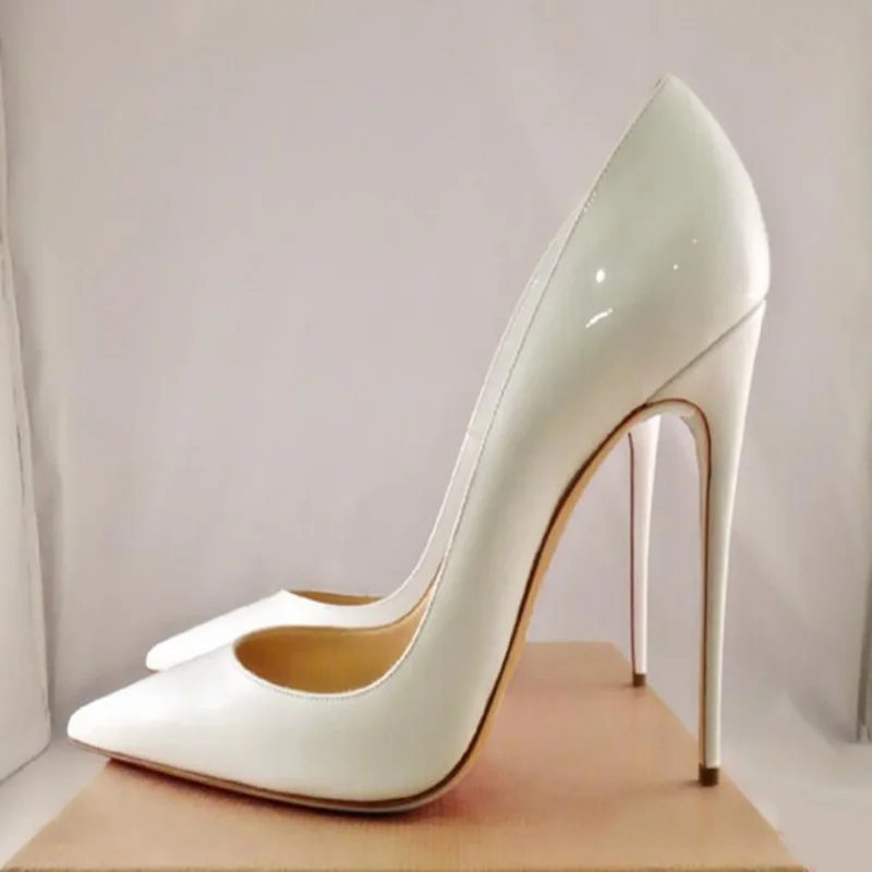 White Patent Leather High Heel Pumps 12cm Stiletto Heel Pointed Toe Dress Shoes Shallow Wedding Shoes Bride
White Patent Leather High Heel Pumps 12cm Stiletto Heel Pointed Toe Dress Shoes Shallow Wedding Shoes Bride