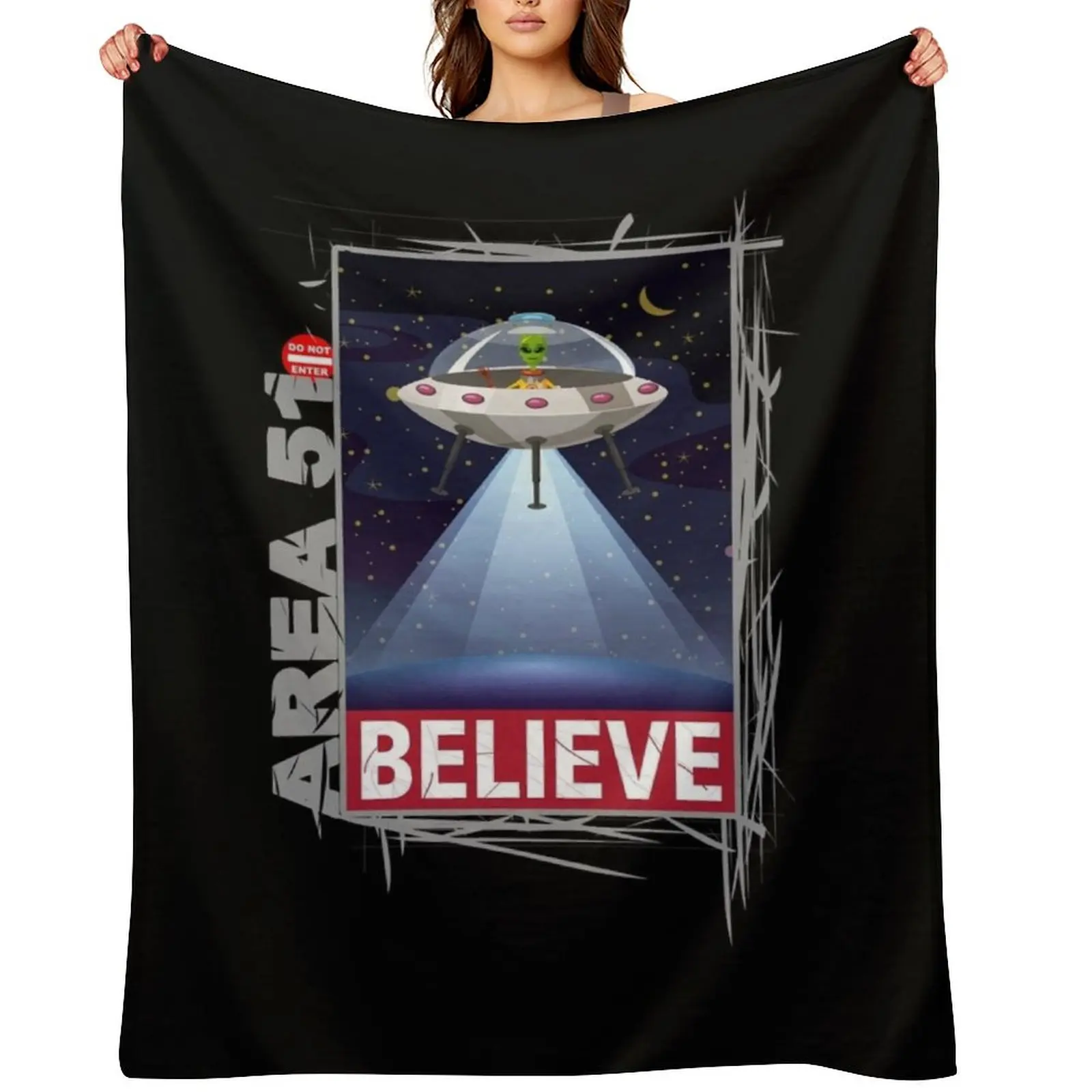 Area 51 do Not Enter - I Believe in Aliens - ET Tee Throw Blanket Beautifuls Furry Cute Plaid Bed Blankets
Area 51 do Not Enter - I Believe in Aliens - ET Tee Throw Blanket Beautifuls Furry Cute Plaid Bed Blankets