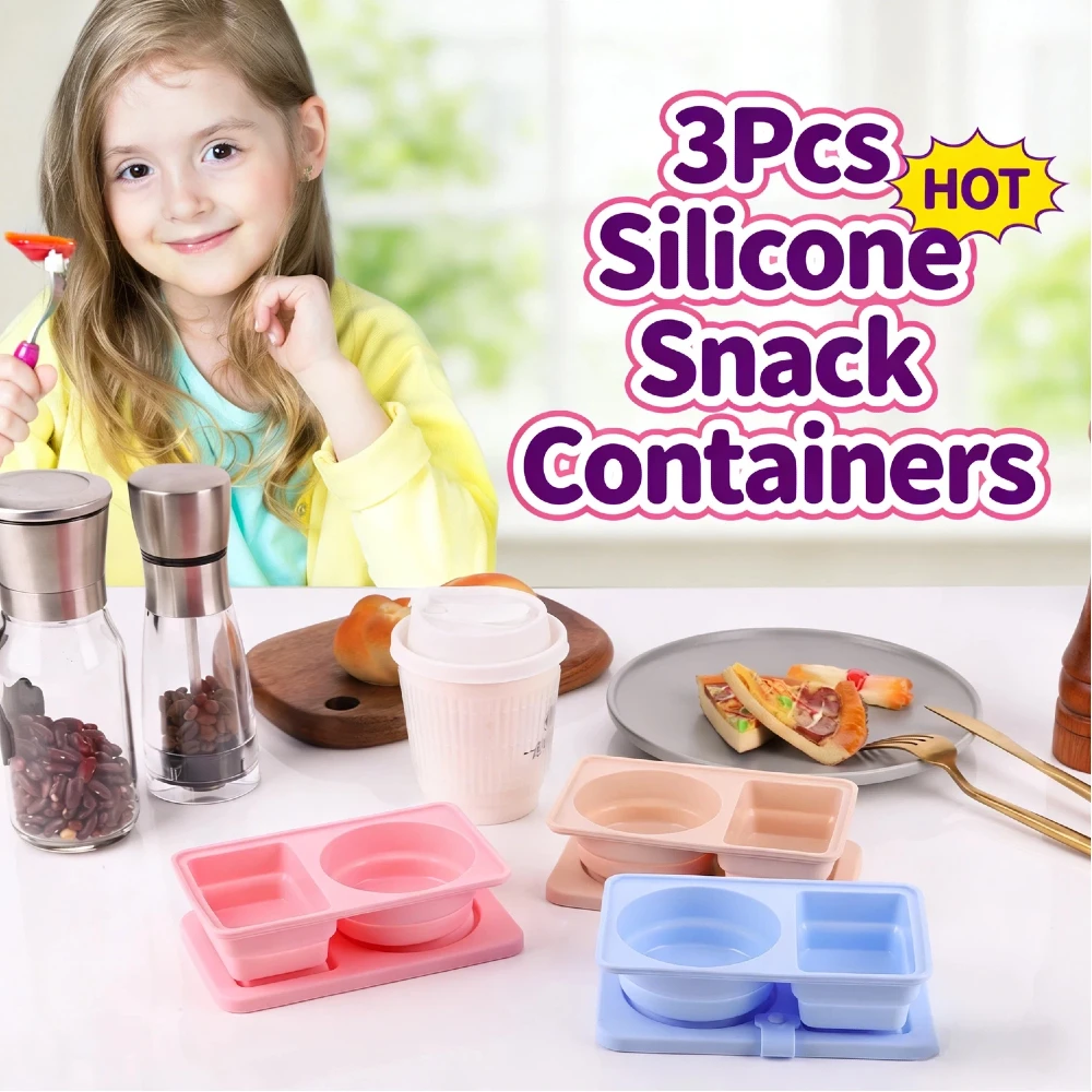 Набор из 3 контейнеров для соусов с 2 отделениями, пищевой силикон, герметичные порционные стаканчики, пригодные для микроволновой печи и посудомоечной машины, для путешествий
Набор из 3 контейнеров для соусов с 2 отделениями, пищевой силикон, герметичные порционные стаканчики, пригодные для микроволновой печи и посудомоечной машины, для путешествий