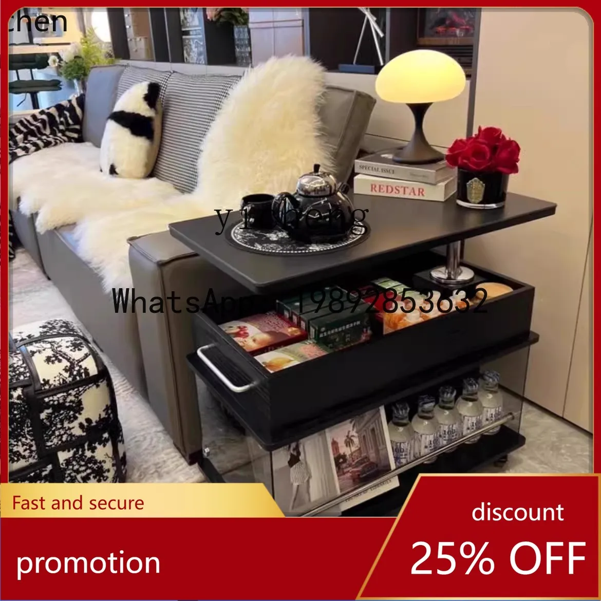 YFY side table liftable movable rock slab coffee table living room black trolley folding sofa living room decoration
YFY side table liftable movable rock slab coffee table living room black trolley folding sofa living room decoration