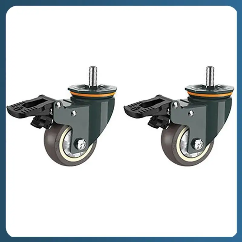 AB02 Caster Wheels,4 PCS M16 Thread Heavy Duty With Brake Universal 360° Swivel Nature Trolley Replacements 3 Inch
AB02 Caster Wheels,4 PCS M16 Thread Heavy Duty With Brake Universal 360° Swivel Nature Trolley Replacements 3 Inch