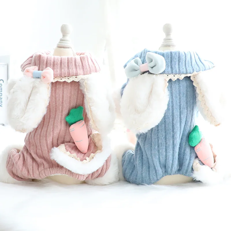 Autumn and winter four-foot cottonwear Princess lovely radish rabbit dog cat pet clothing
Autumn and winter four-foot cottonwear Princess lovely radish rabbit dog cat pet clothing