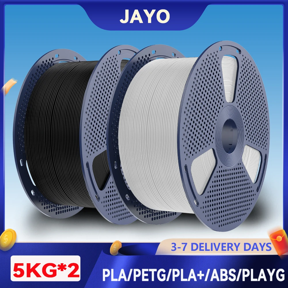JAYO 3D PETG/PLA/PLA+/PLA матовая/ABS нить для принтера 2*5 кг, большая катушка и 1,75 мм, 100% нетоксичные материалы для 3D-печати без пузырьков
JAYO 3D PETG/PLA/PLA+/PLA матовая/ABS нить для принтера 2*5 кг, большая катушка и 1,75 мм, 100% нетоксичные материалы для 3D-печати без пузырьков