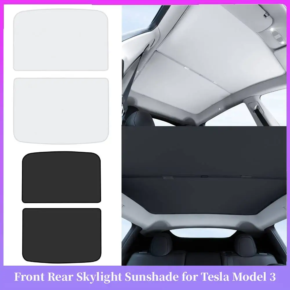 Roof Sunshade Front Rear Skylight Sunshade Front & Rear Top Glass Window Roof Shade for Tesla Model 3 2024 Accessories
Roof Sunshade Front Rear Skylight Sunshade Front & Rear Top Glass Window Roof Shade for Tesla Model 3 2024 Accessories